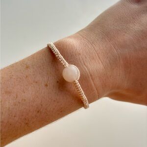 $5 bundled • rose quartz stone bracelet